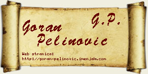 Goran Pelinović vizit kartica